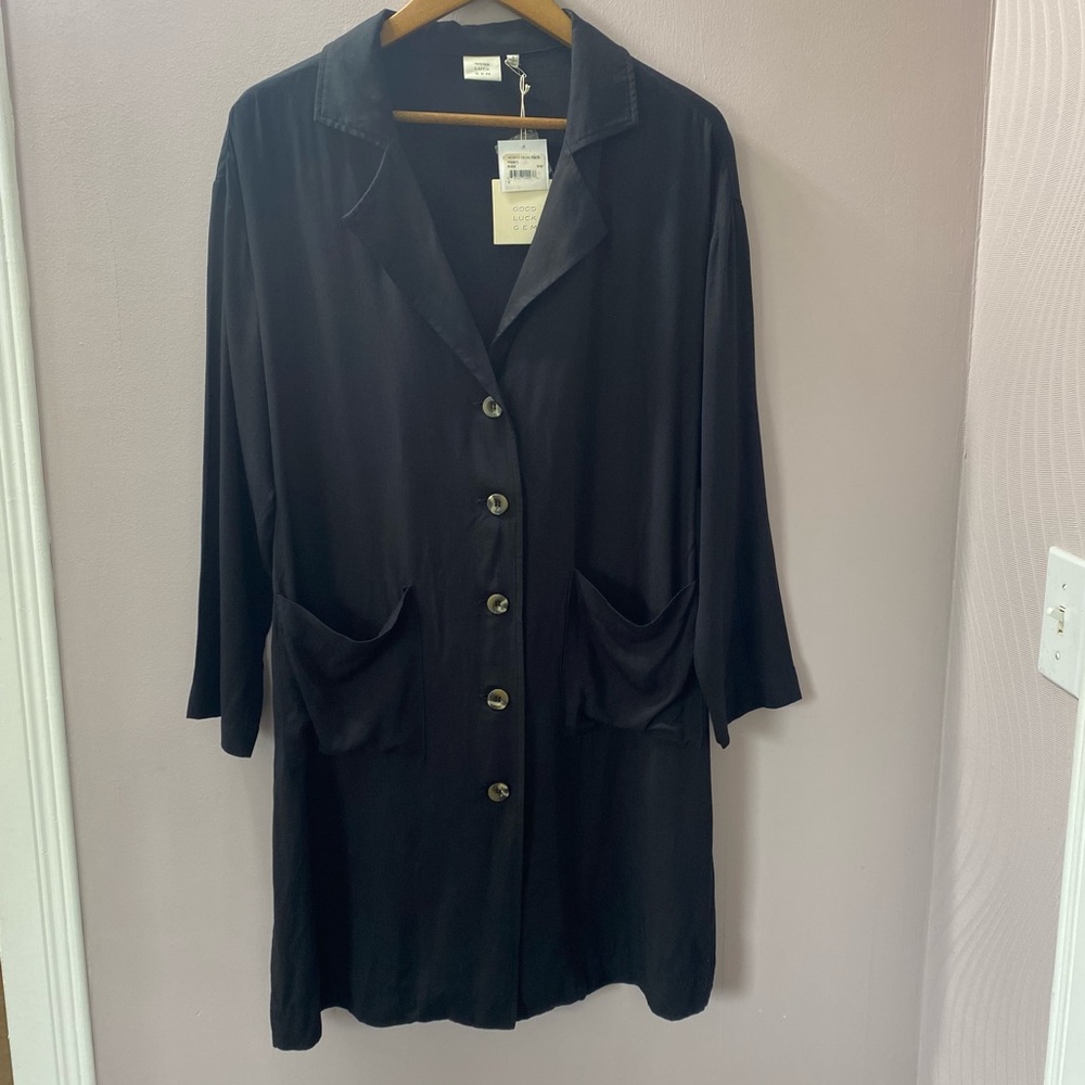 NWT Good Luck Gen Shirt Spring Jacket Lightweight Black Size Small